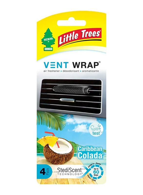 Little Trees Caribbean Colada Vent Wrap Air Freshener, Multicolour