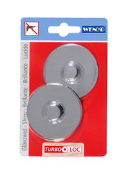 Wenko Turbo-Loc Base Set, 2 Pieces, Silver