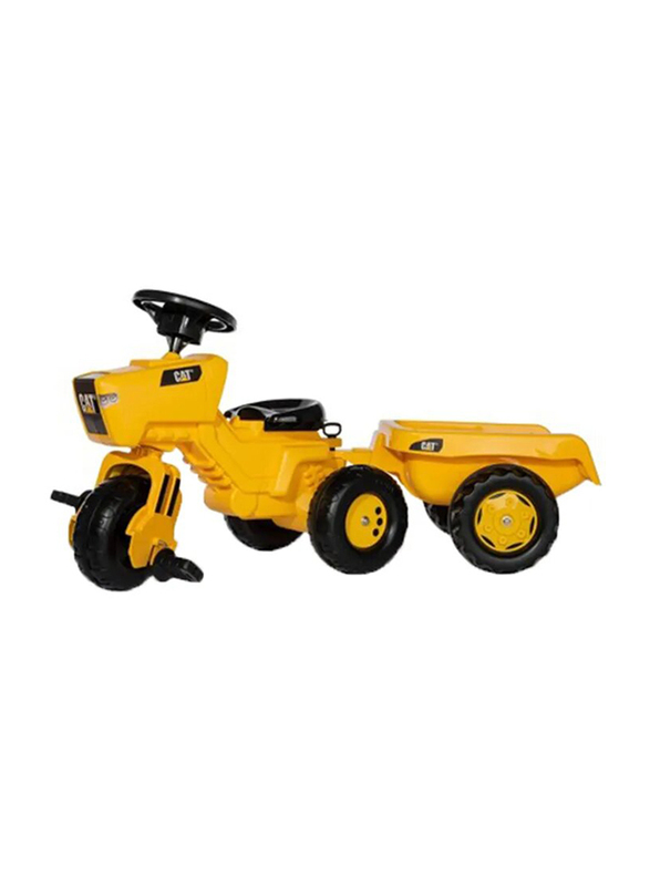 

Rolly Toys 3-Wheeler CAT Ride-On Tractor with Trailer, Ages 3+, Yellow