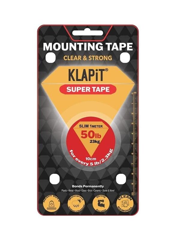 

Klapit 23kg Double Sided Heavy Duty Super Tape, Clear