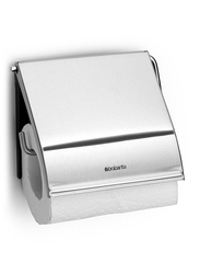 Brabantia Matt Steel Toilet Roll Holder, Silver