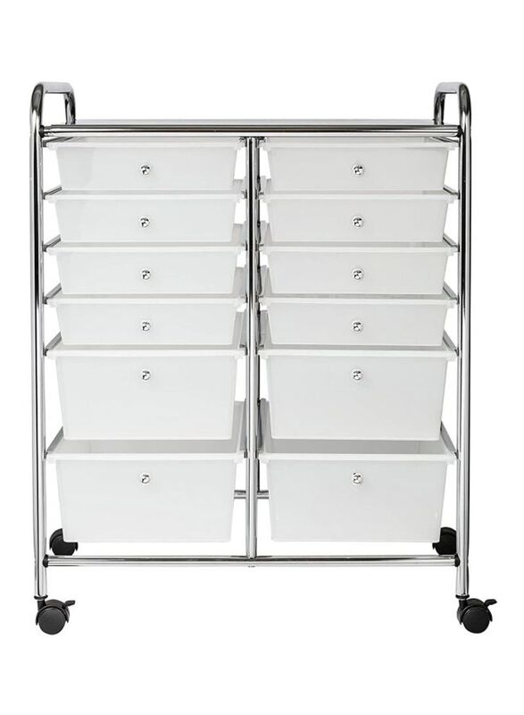 

Honey Can Do 12-Drawer Storage Cart, 15 x 25 x 32inch, Multicolour