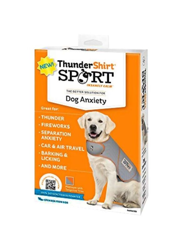 

ThunderShirt Sport Dog Anxiety Jacket, Medium, Platinum