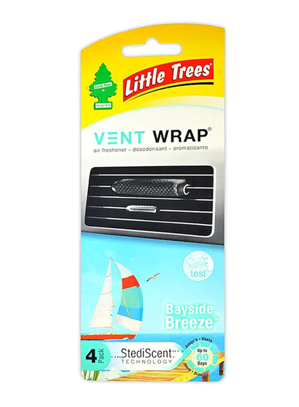 Little Trees Bayside Breeze Vent Wrap Car Air Freshener, Multicolour