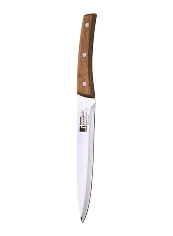 

Bergner 20cm Nature Stainless Steel Slicer Knife, Silver/Brown