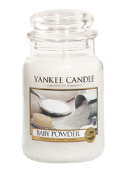 Yankee Candle Baby Powder Classic Jar, Large, White