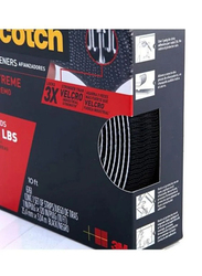3M Scotch Extreme Velcro Fastener Tape, 10 Feet, Black