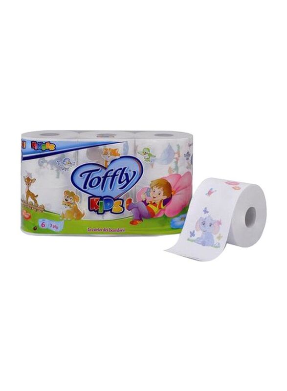 

Toffly Toilet Paper Rolls, 3 Ply x 6 Rolls