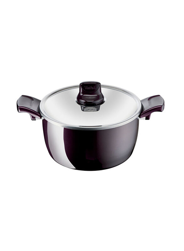 

Tefal Non-Stick G6 Resist Aluminium Intense Stewpot with Ss Lid, 24cm, Red