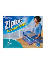Sc Johnson Ziploc Flexible Totes, Clear/Blue