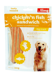 Les Filous Chicken 'n Fish Sandwich Dry Dog Snack, 100 grams