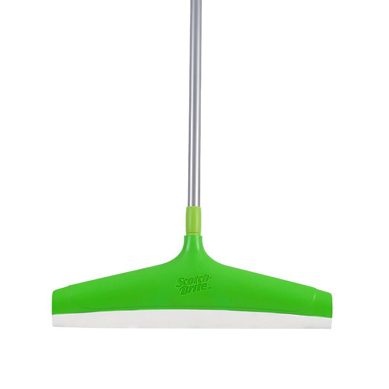 

Scotch Brite Scotch-Brite Plastic Floor Squeegee Wiper with Telescopic Handle, Green/Silver