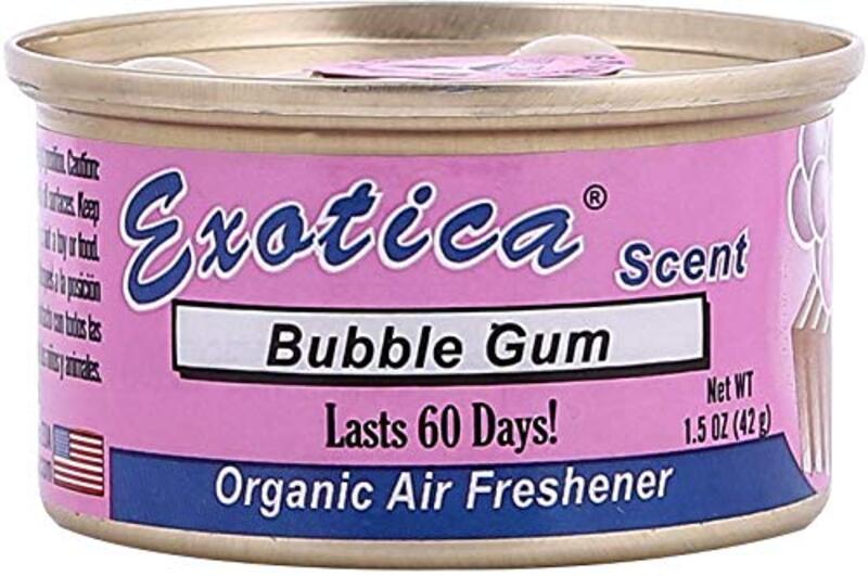 

Exotica 12 x 42g Organic Bubble Gum Car Air Freshener, Pink