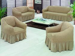 Borumcuk Sofa Cover Set, 4 Pieces, 3161, Beige