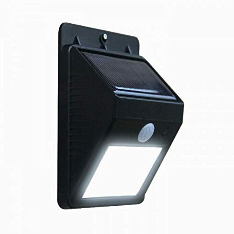 

Generic Solar-Powered Wall Light, Black