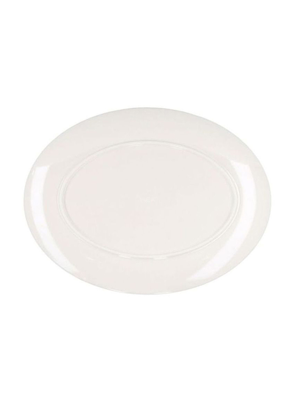 Royalford 16-inch Oval Plate, White