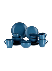 Royalford 16-Piece Stoneware Dinner Set, Blue