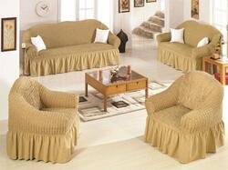 Turkish Cotton Sofa Cover, Beige