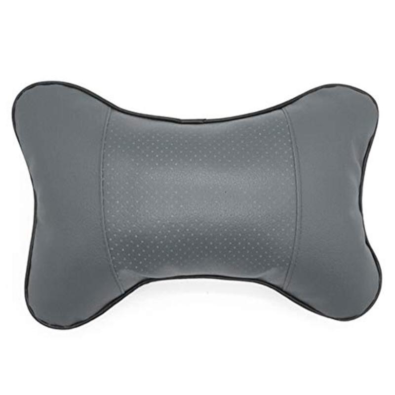 

Generic Auto Head Neck Headrest Pillow Breathe Car Neck Rest Cushion Pad, Grey