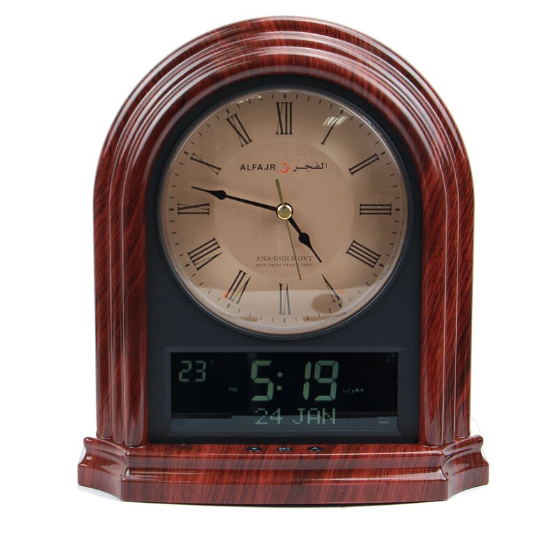 

Al Fajr Automatic Azan Islamic Muslim Namaz Prayer Clock, Ca-21, Red