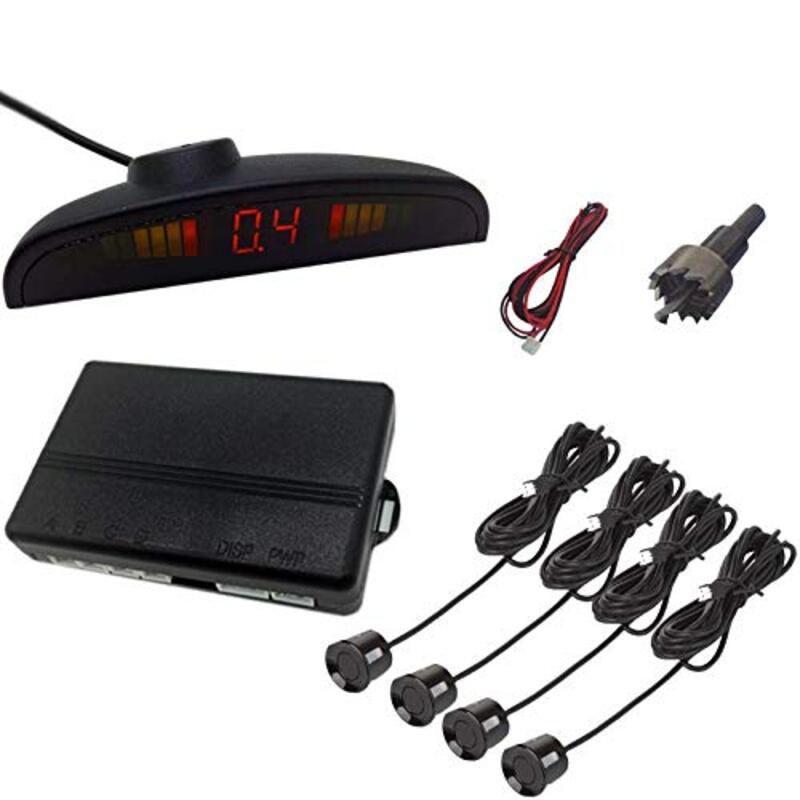 

Toby's Car Parking Sensor with 4 Sensor for All Cars Reverse Assistance Backup Radar Monitor System, Black