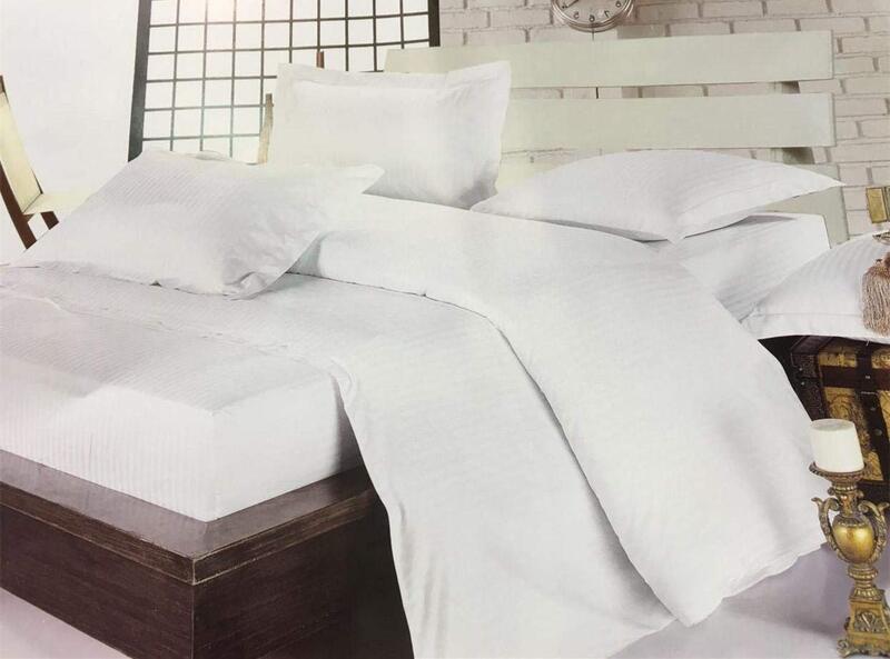 

Deng 6-Piece Solid Cotton Bedding Set, 1 Quilt + 1 Bedsheet + 4 Pillow Cases, King, White