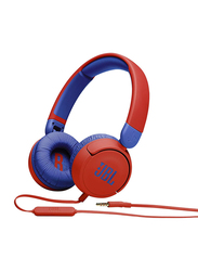 JBL JR310 Kids 3.5mm Jack On-Ear Headphones with Mic, Red/Blue