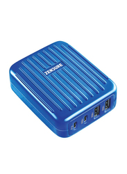 Zendure A-Series Desktop/Wall Charger with PD, 32W, 4 Ports, Blue