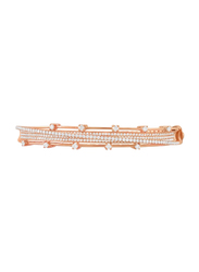 Liali Jewellery Midnight 18K Rose Gold Bangle for Women with 266 Diamond, Rose Gold