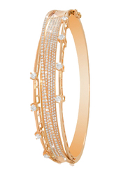 Liali Jewellery Midnight 18K Rose Gold Bangle for Women with 266 Diamond, Rose Gold