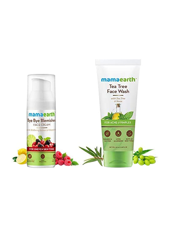 

Mamaearth Bye Bye Blemishes Face Cream, 30gm + Tea Tree Face Wash, 100ml