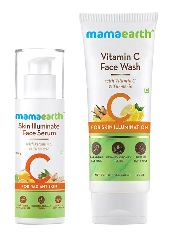 

Mamaearth Vitamin C Face Wash, 100ml + Skin Illuminate Face Serum, 30gm
