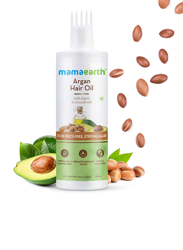 

Mamaearth Argan Hair Oil with Argan Oil & Avocado Oil for All Hair Types, 250ml