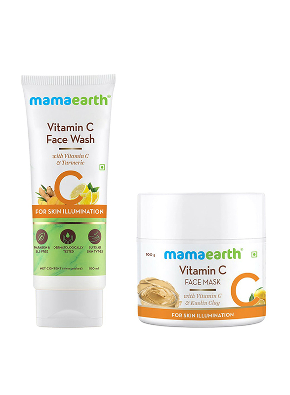 

Mamaearth Vitamin C Face Wash, 100ml + Vitamin C Face Mask, 100gm