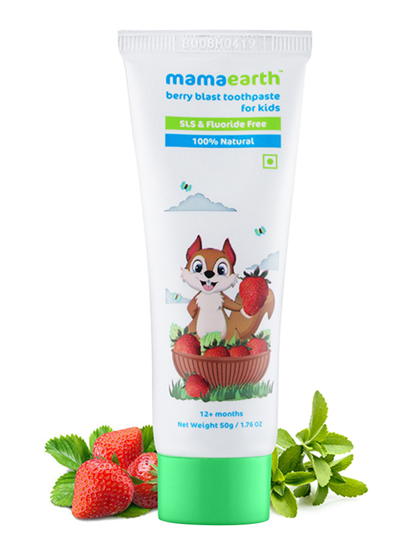 

Mamaearth 50gm 100% Natural Berry Blast Toothpaste for Kids