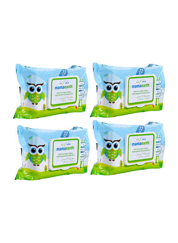 

Mamaearth 4-Piece x 72 Wipes Organic Bamboo Based Wet Wipes for Baby