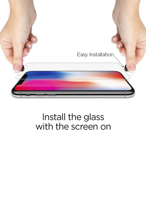 Spigen Apple iPhone XR Glas.tR Slim HD Tempered Glass Screen Protector, Clear