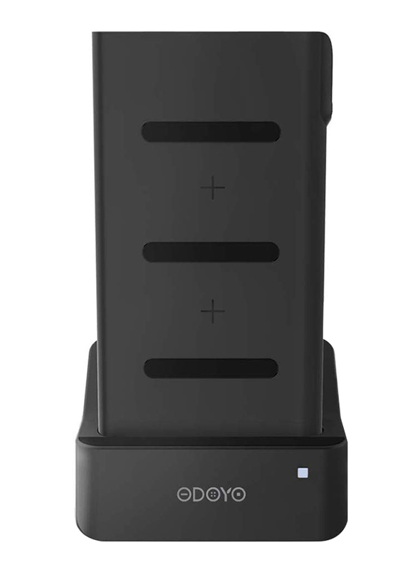 Odoyo 2in1 XC25 Wireless Charging Dock, Qi Enabled, 10W with Portable Battery Pack 6000mAh, Black