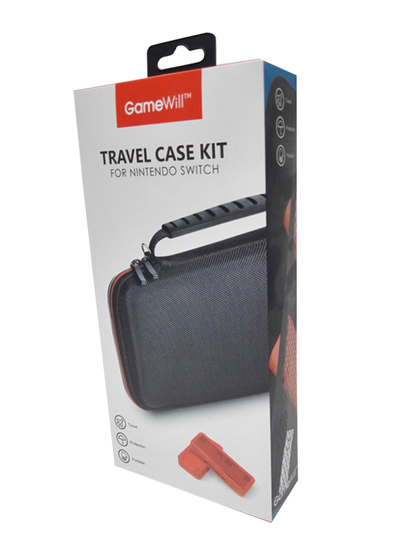Gamewill Hard Shell Travel Case Kit for Nintendo Switch, with Game Card Cases, Black