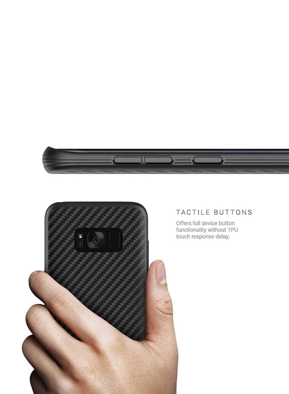 Evutec Samsung Galaxy S8 Plus AER Series Mobile Phone Case Cover, with AFIX Air Vent Magnetic Car Mount, Karbon Black