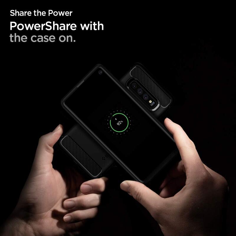 Spigen Samsung Galaxy S10 (2019) Rugged Armor with Shockproof Protection and Slim Profile Designed Mobile Phone Case Cover, Matte Black