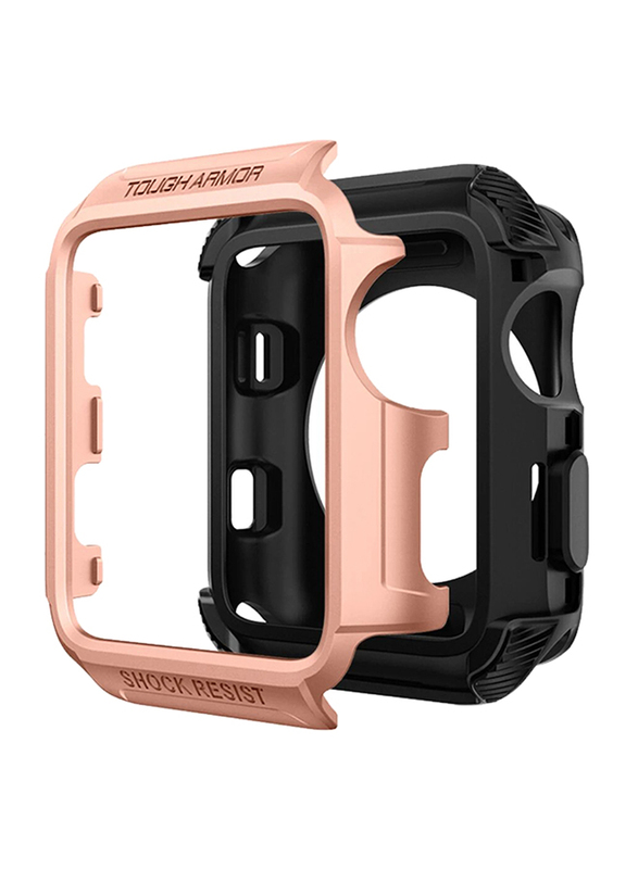 Spigen Tough Armor 2 Watch Case Cover for Apple Watch 42mm Series 3/2/1, Blush Gold