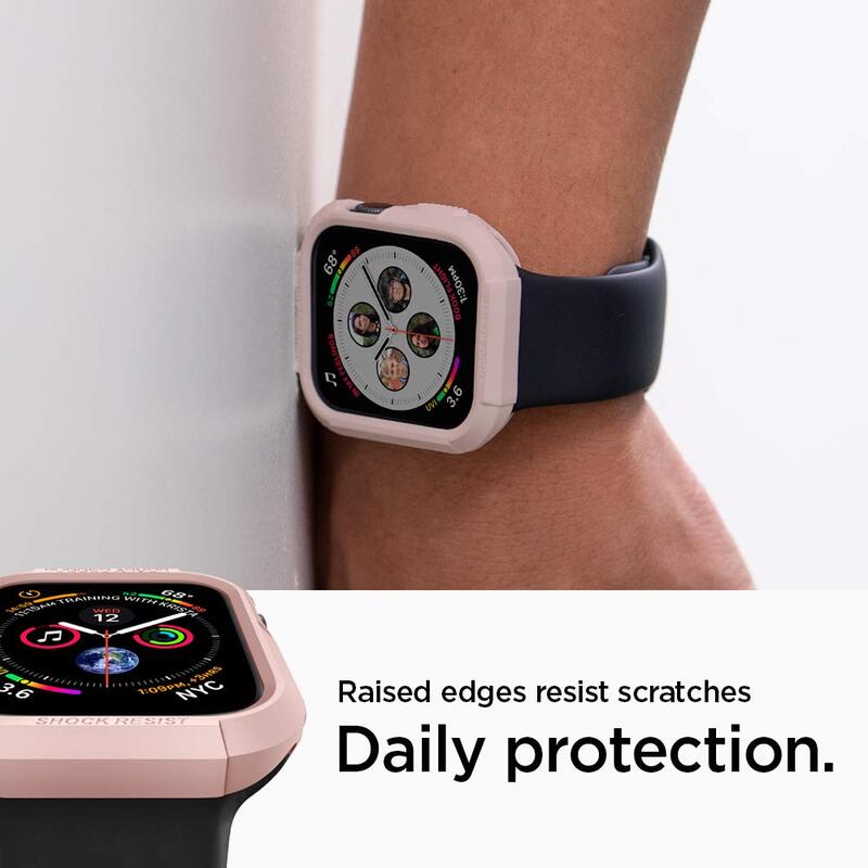 Spigen Apple Watch 44mm Series 6/SE/5/4 TPU case cover Rugged Armor, Rose Gold