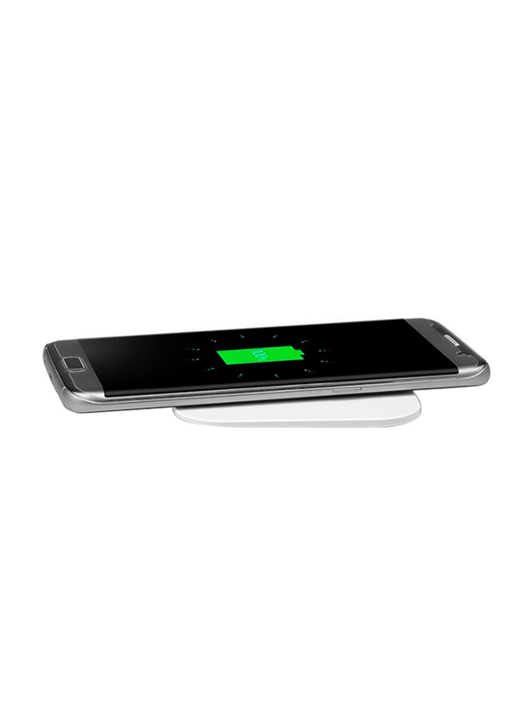 Spigen Essential F302W Wireless Universal Charging Pad with Qi Technology, White