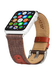 Evutec Northill Series Watch Band for Apple Watch 44mm/42mm Series 4/3/2/1, Brigandine Lava