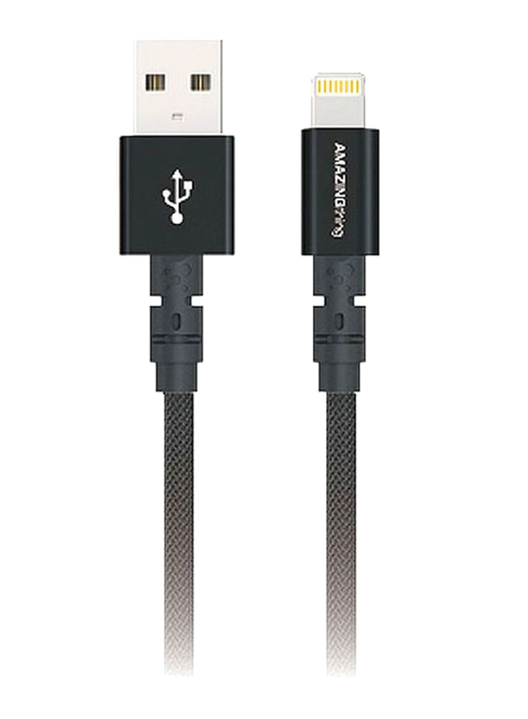 Amazing Thing 2.1-Meter Powermax Plus Lightning Cable, 3.2A USB A to Lightning Cable, MFi Certified, Fast Charge Robust 55kg Resistance 50000 Bend test 19AWG for Apple iPhone/iPad/iPod, Black