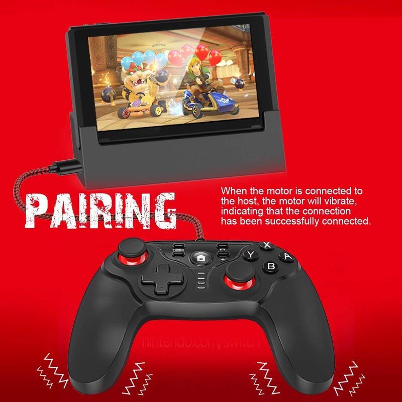 Gamewill Game Pad Wired Controller for Nintendo Switch, Black