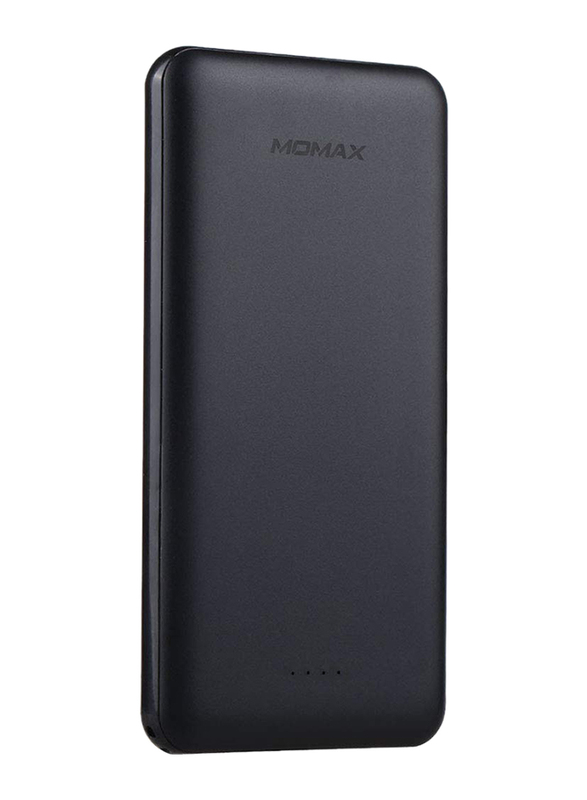Momax 10000mAh iPower Minimal 6 IP67 Power Bank, Dual USB-A Port and Type-C, Portable Charger, Universal External Battery Pack, Black