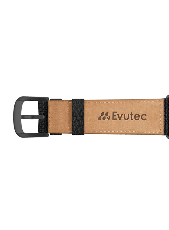 Evutec Northill Series Watch Band for Apple Watch 40mm/38mm Series 4/3/2/1, Black