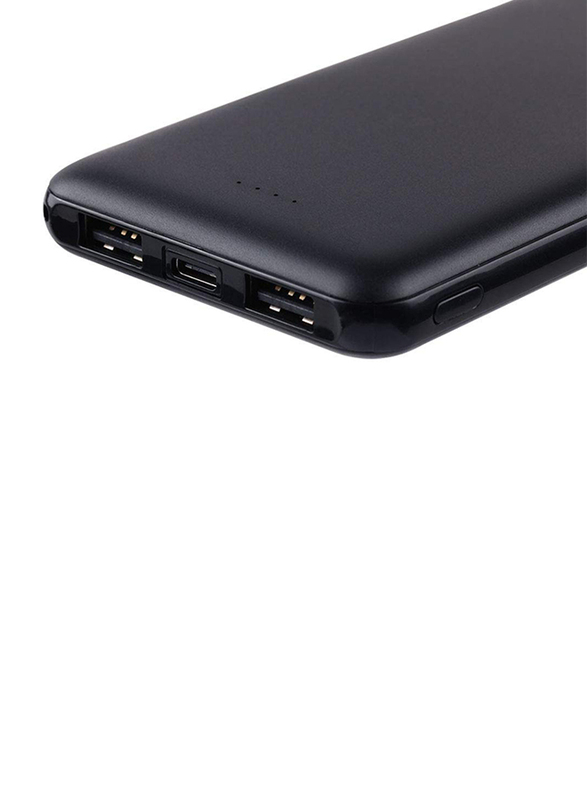 Momax 10000mAh iPower Minimal 6 IP67 Power Bank, Dual USB-A Port and Type-C, Portable Charger, Universal External Battery Pack, Black